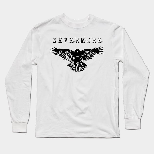 nevermore Long Sleeve T-Shirt by horrorshirt